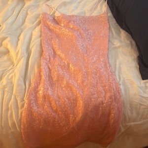 HELLO MOLLY PINK SPAGHETTI STRAP DRESS WITH SPARKLES